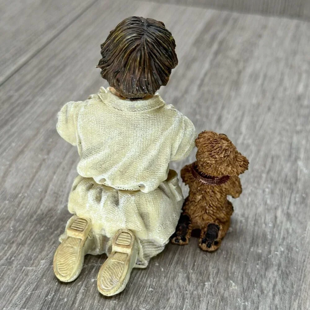 Boyds Bear Yesterdays' Child Dollstone Mark w/ Luke The Prayer Figurine # 3545